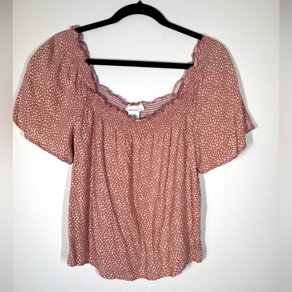 URBAN ROMANTICS women’s elastic top or off the shoulder blouse country medium